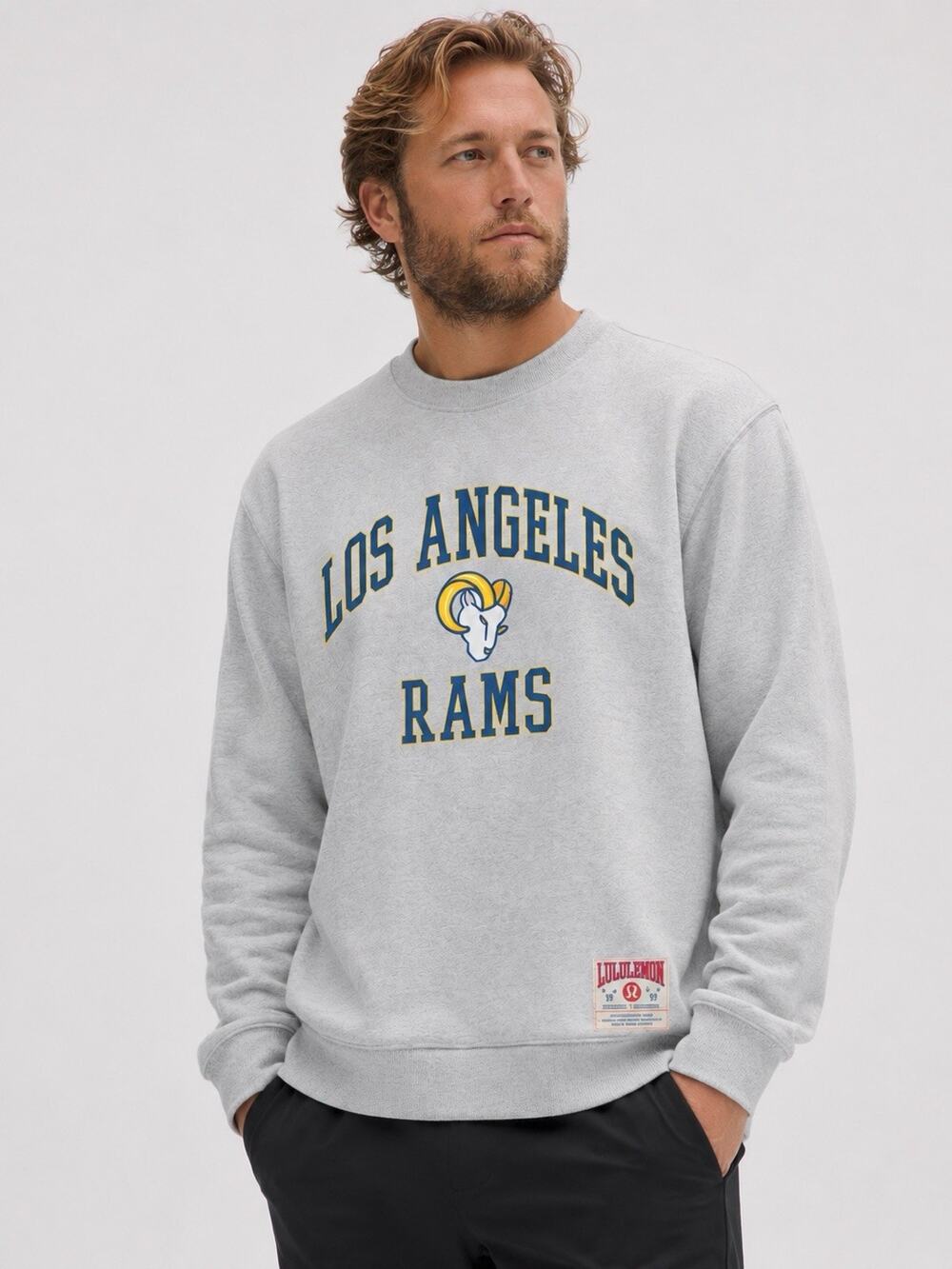 Lululemon LA Rams Steady State Crewneck Sweatshirts Men’s Large MSRP $148 NWT